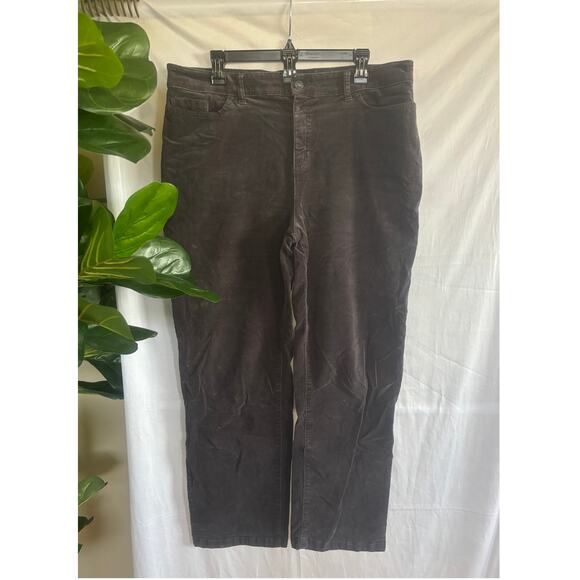 Vintage Croft & Barrow Dark Gray Cropped Jeans Womens Size 16 Short - Picture 1 of 5